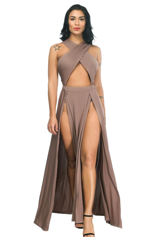 Split Bandage Long Dress