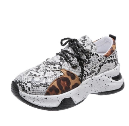 Women Sneakers Leopard Mesh Breath Women Running