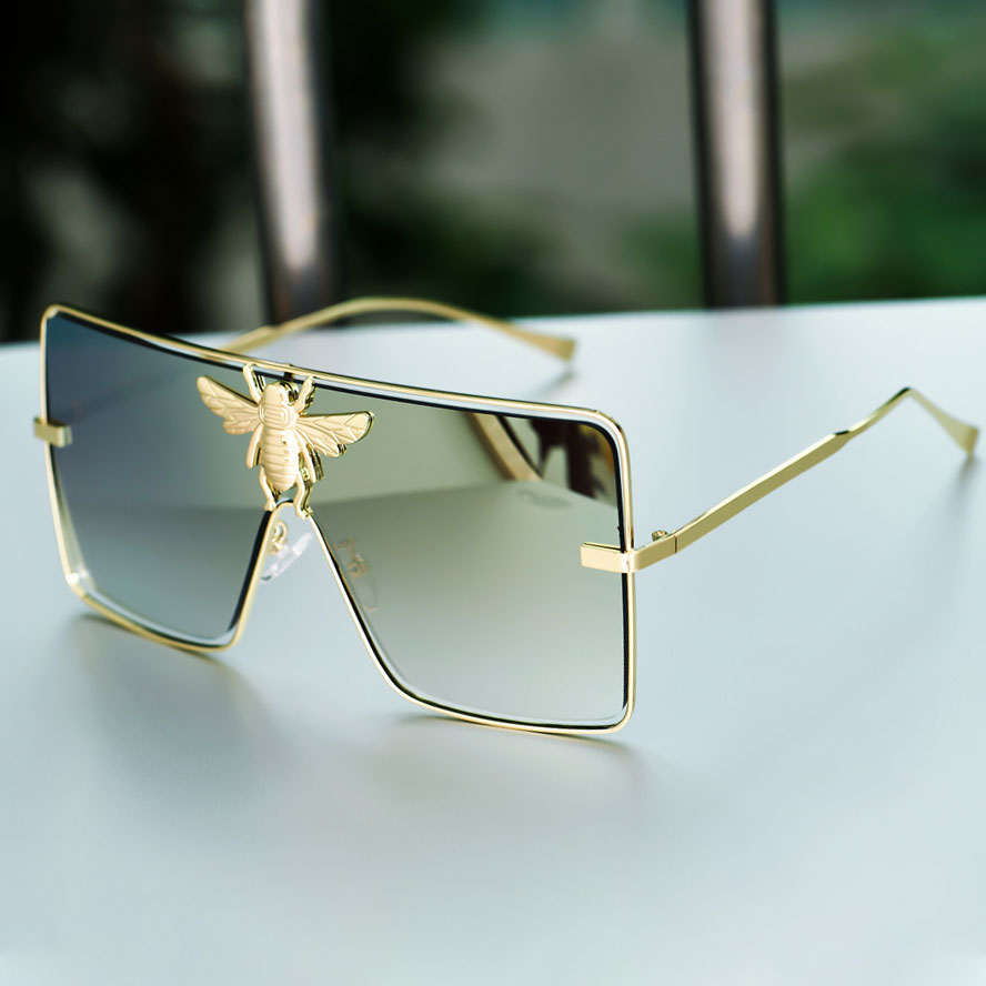 Luxury Metal Big Bee Sunglasses Men /Women