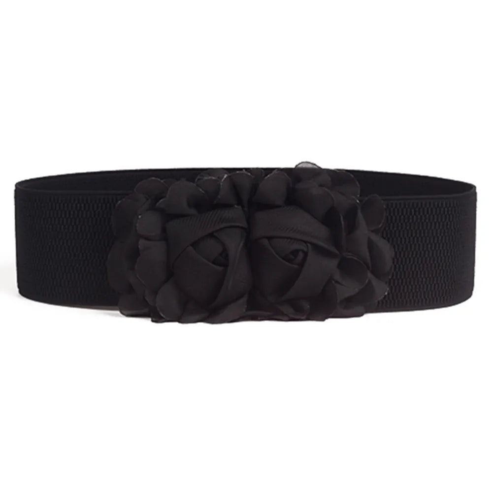 Solid Color Flower Waistband belts