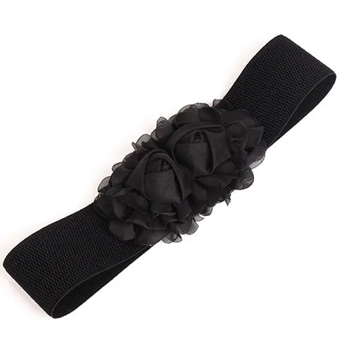 Solid Color Flower Waistband belts