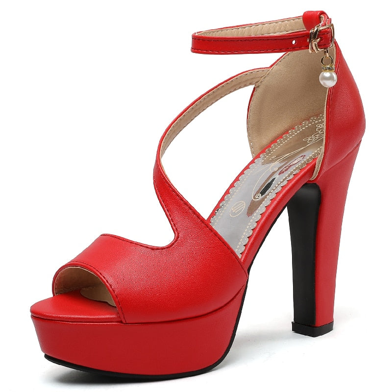 High Heels Platform  w/ Ankle Straps