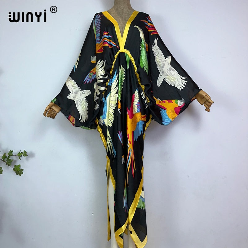 Sexy high-quality hand-rolled  V-neck Bohemian dress