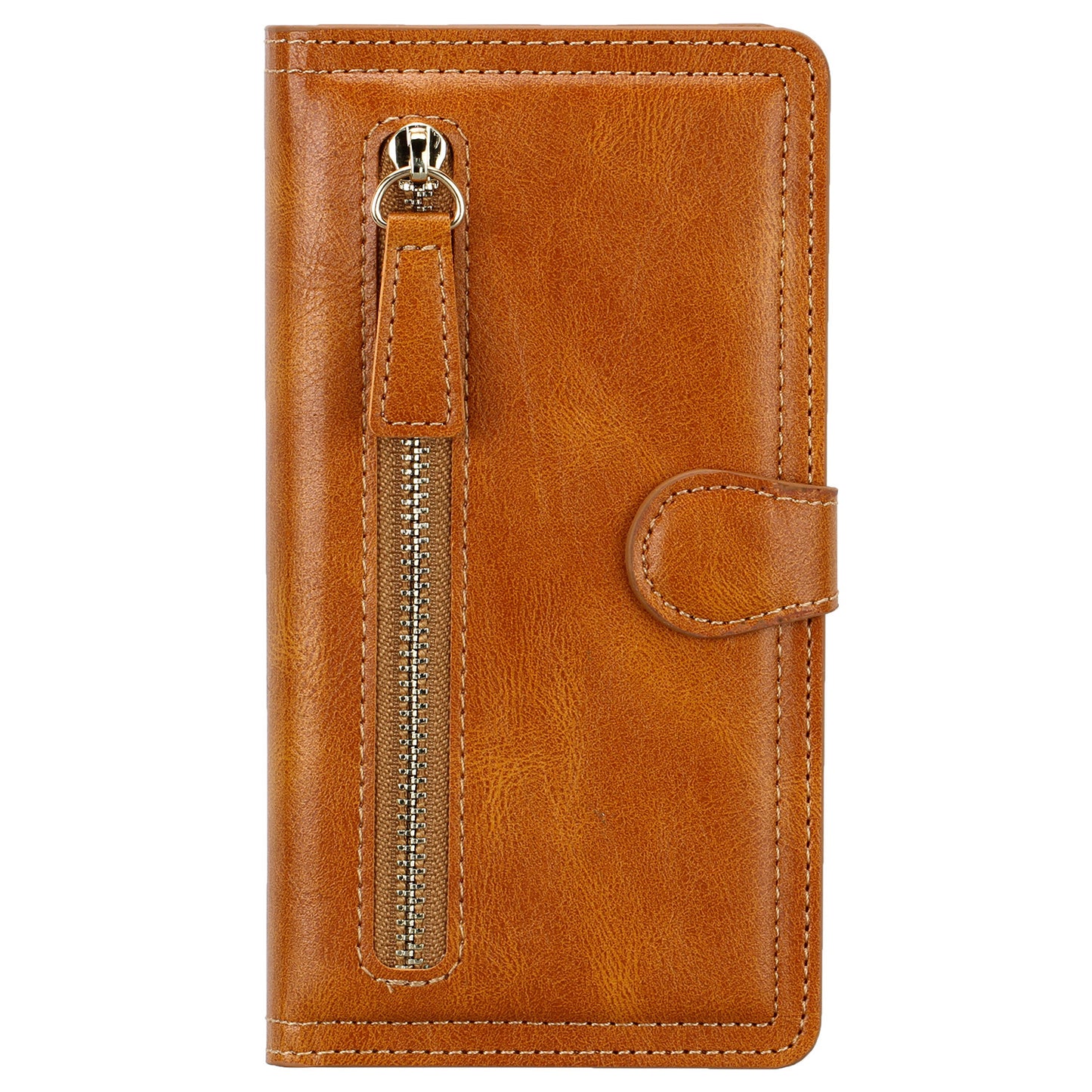 Zipper Buckle Leather Case Phone Case Sticker Wallet