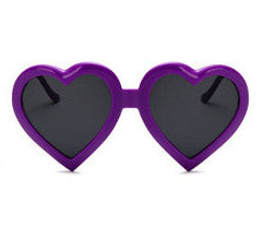 Girl Cute European And American Colorful Sunglasses With Heart Sunglasses