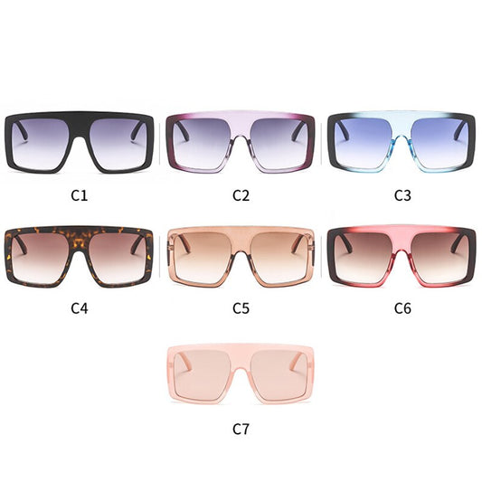 Sunglasses fashion PC big box square color box sunglasses personality legs decorative glasses