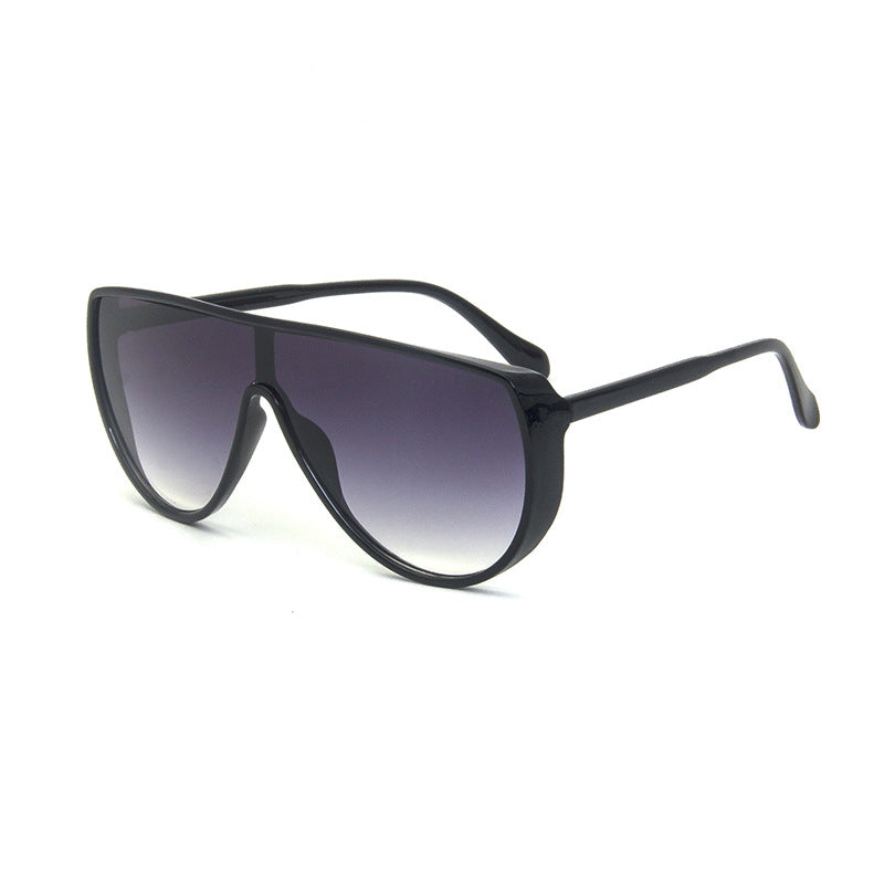 One-piece protective large frame sunglasses