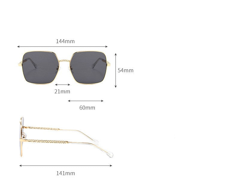 Xiaoxiang metal sunglasses