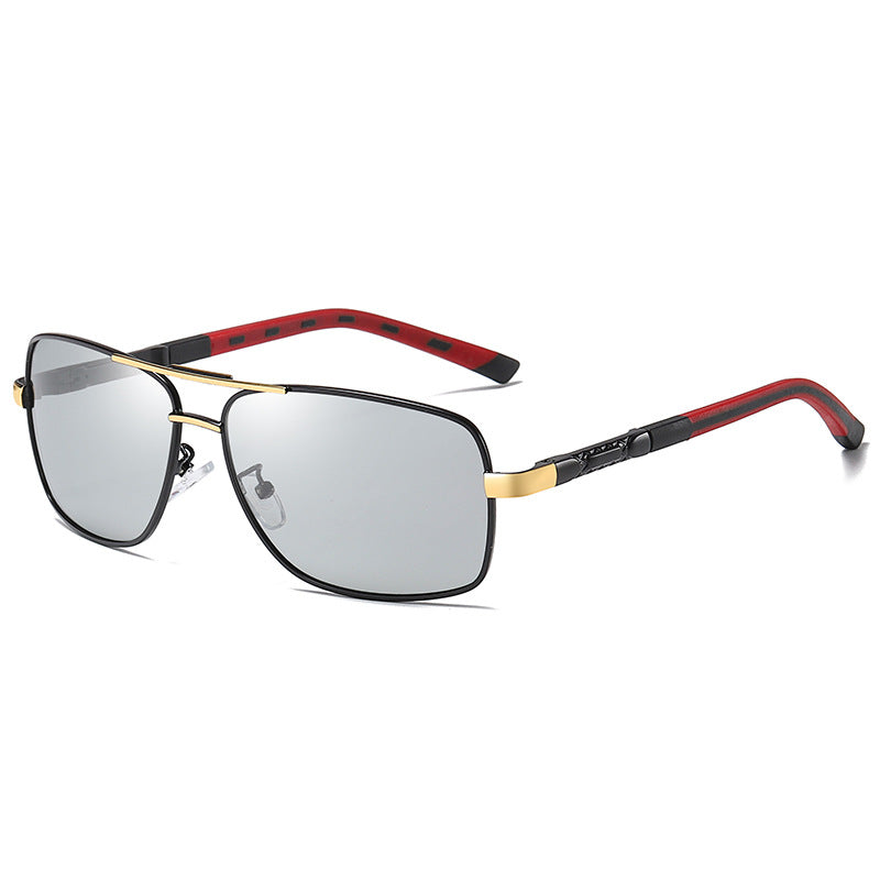 Men's Square Driving Color Changing Sunglasses