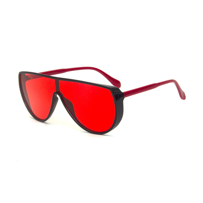 One-piece protective large frame sunglasses