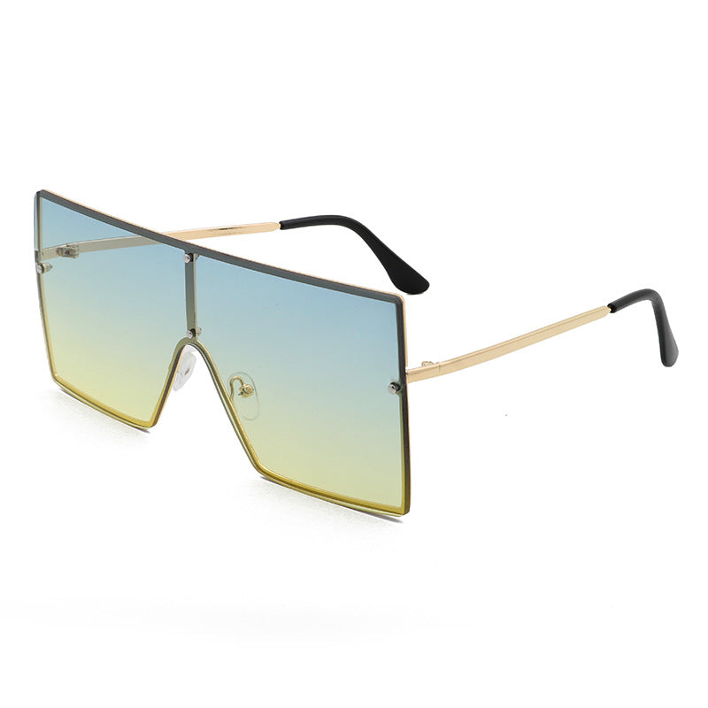 Women's Rimless Windproof Sunglasses Women's One-piece Sunglasses Women