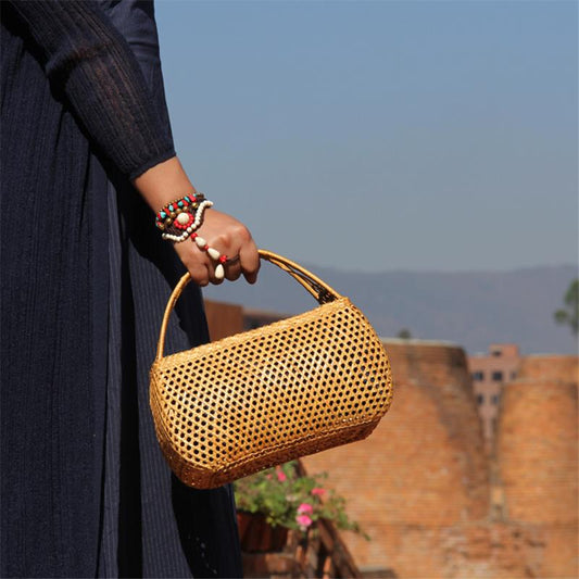 20x15CM Bamboo Woven Bag Handbag