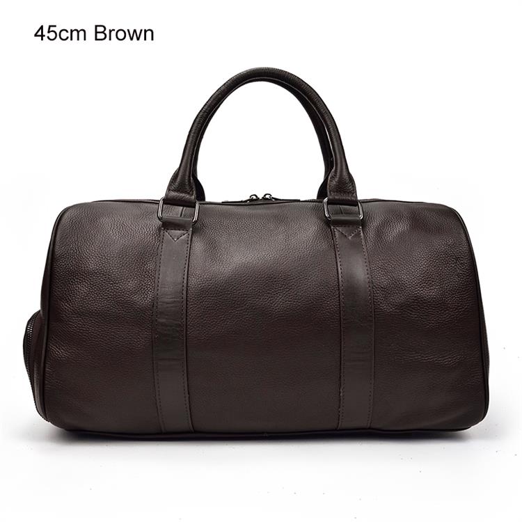 Luxury Genuine Leather Men Women Travel Bag Cow Leather Carry On Luggage Bag Travel Shoulder Bag Male Female Weekend Duffle Bag