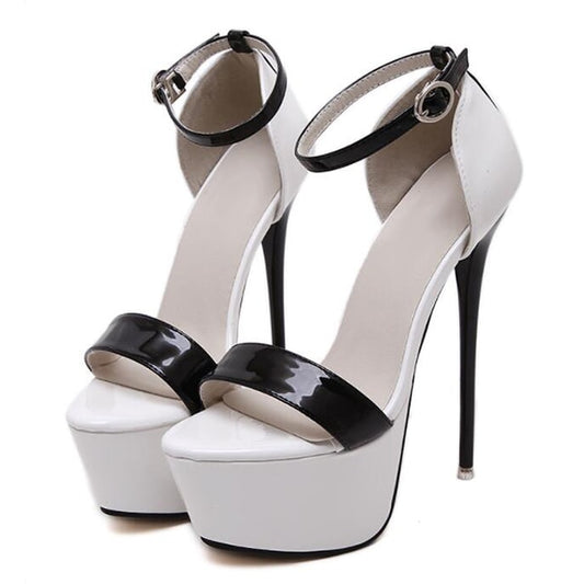 16CM High Heels Sandals Summer Sexy Open Toe Party Dress Platform Gladiator Women