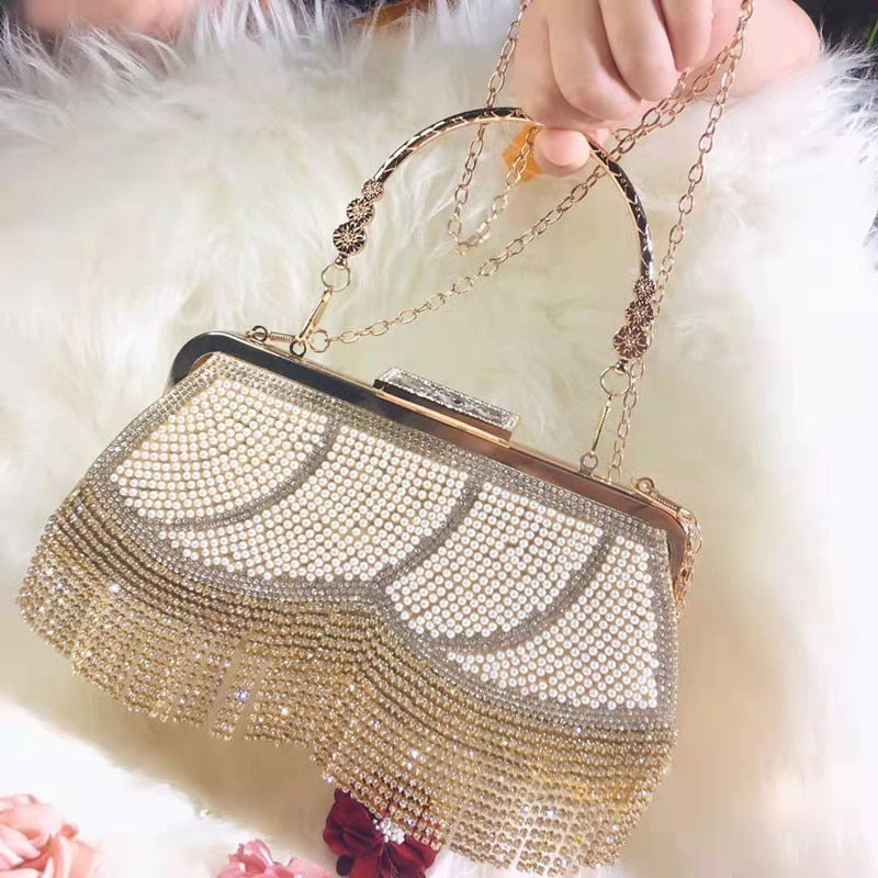 Hand Bag Diamond Clutch Bag