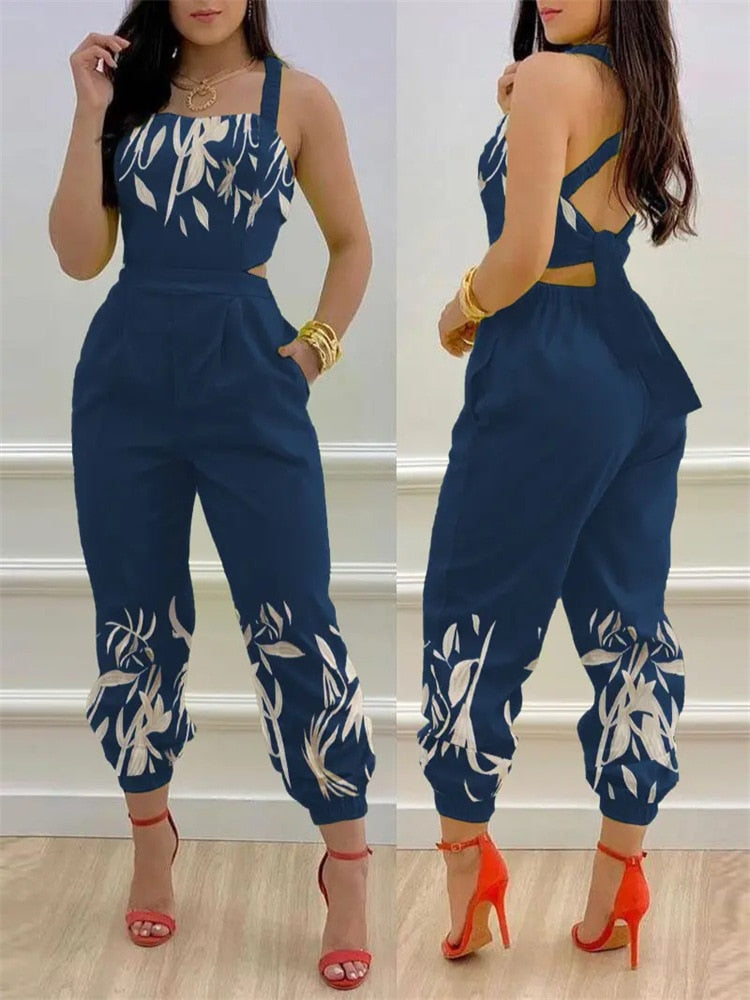 One-Shoulder Romper Overalls