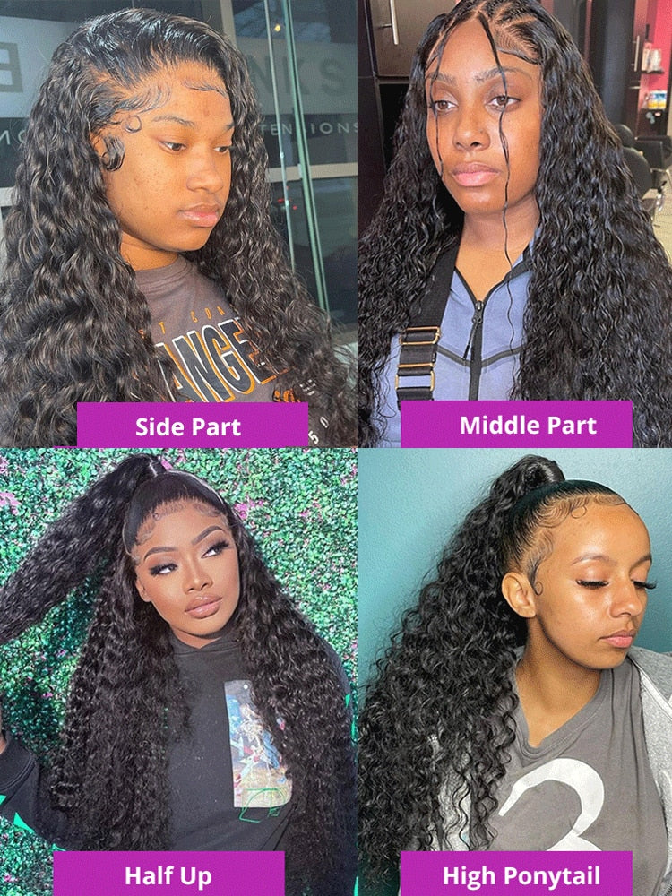 13x6 HD Water Wave Lace Front  Wigs Pre Plucked