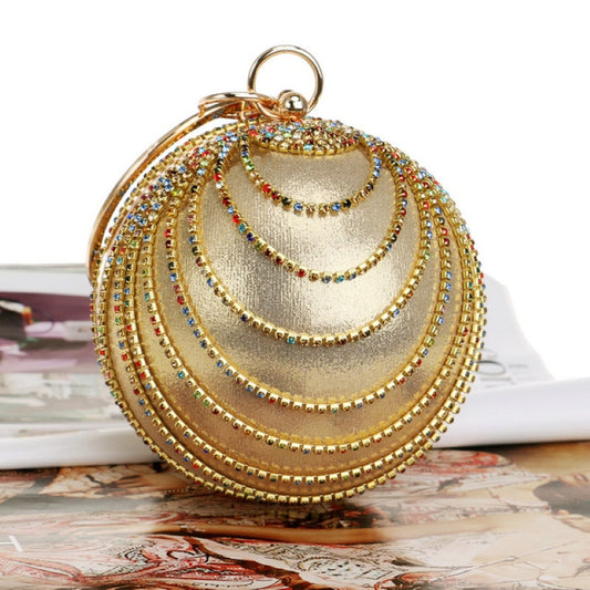 Clutch Bag Evening Bag With Rhinestone Round Ball Bag