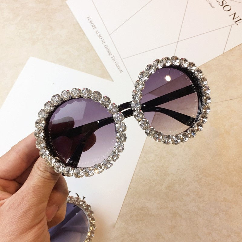 Diamond Crystal Round Sunglasses