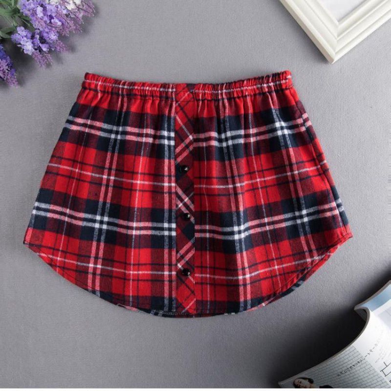 Women Shirt Extenders Adjustable Fake Skirts Girls Shirt Tail Blouse Hem Mini Skirt Woman Fake Underskirt Girls