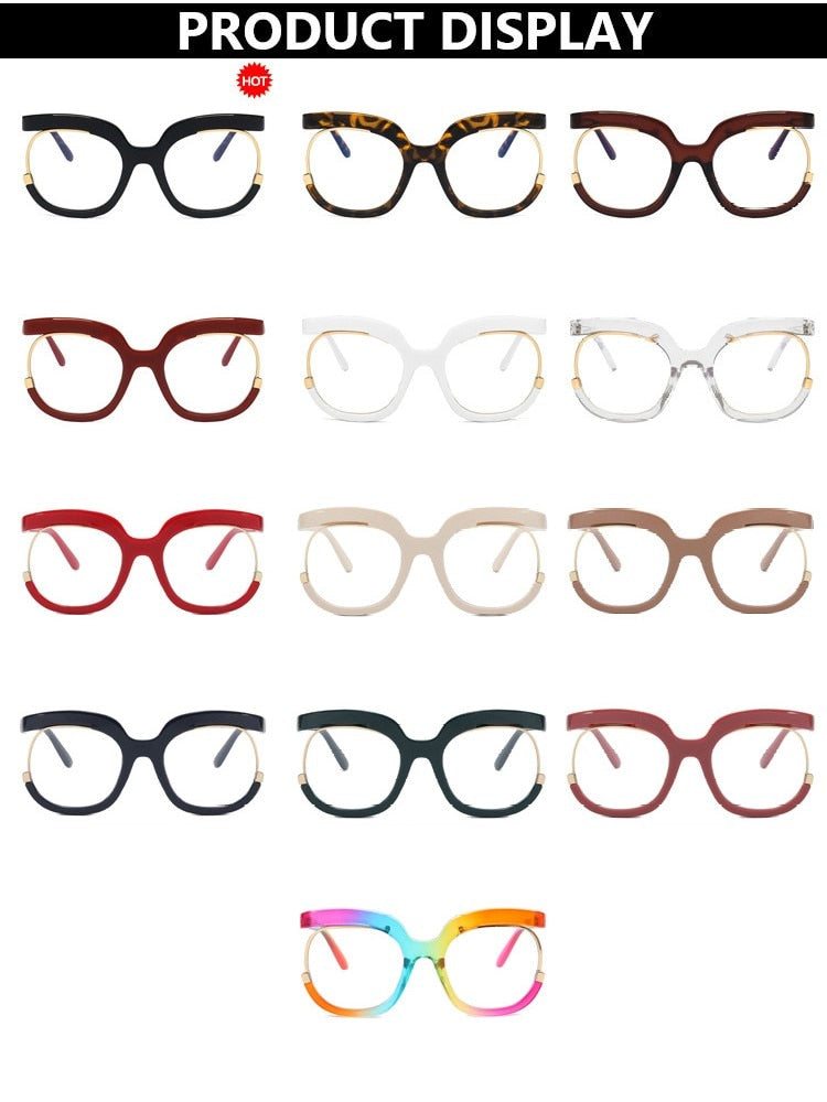 Rainbow Frame Fashion Retro Round