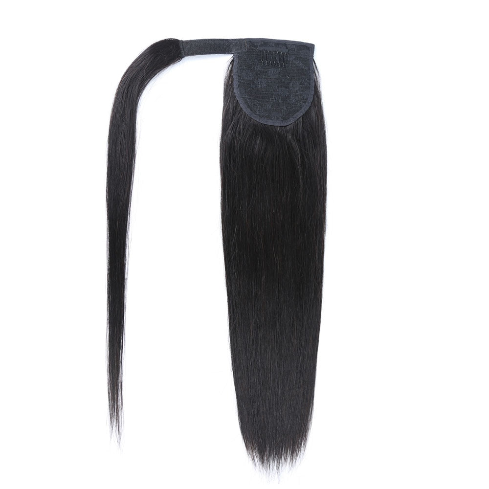 Water Wave Ponytail Human Hair Wrap Around Ponytail Extensions Remy Hair Ponytails Clip in Hair Extensions 28 30 Inches