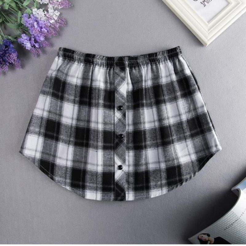 Women Shirt Extenders Adjustable Fake Skirts Girls Shirt Tail Blouse Hem Mini Skirt Woman Fake Underskirt Girls