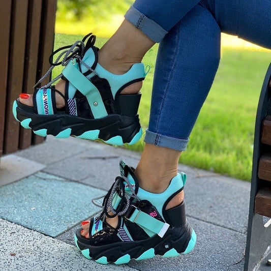 Leisure Lady Platform Chunky Sandals Wedge