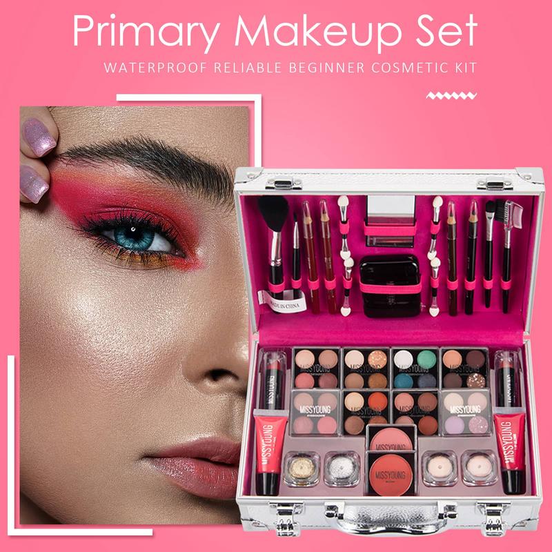 All In One Makeup Bundle Full Make Up Gift Set For Women GirlsTeens Including Eyeshadow Brushes Lipsticks Blushers Portable