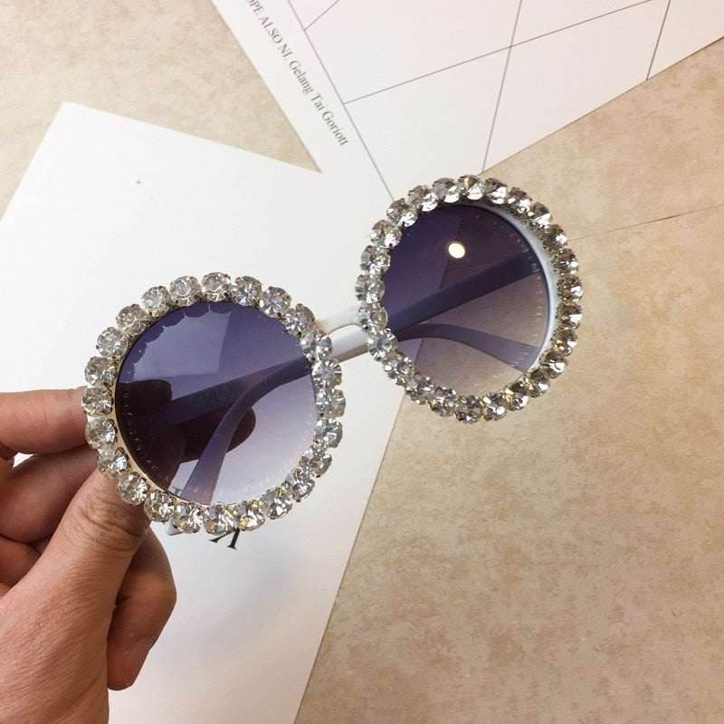 Diamond Crystal Round Sunglasses