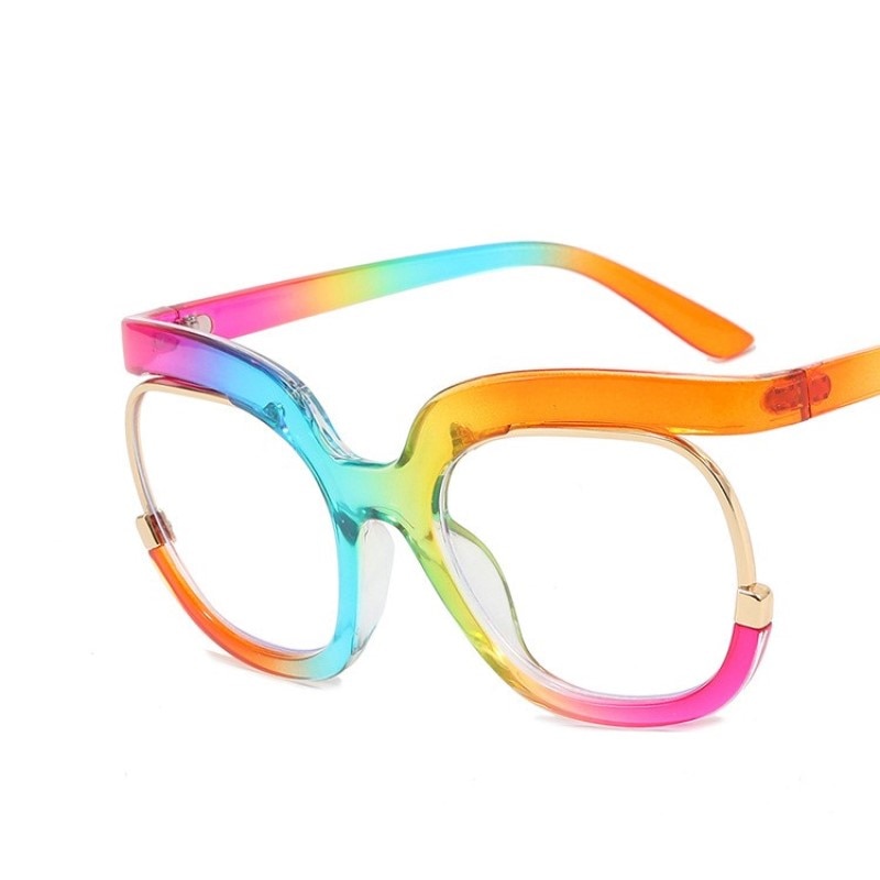 Rainbow Frame Fashion Retro Round