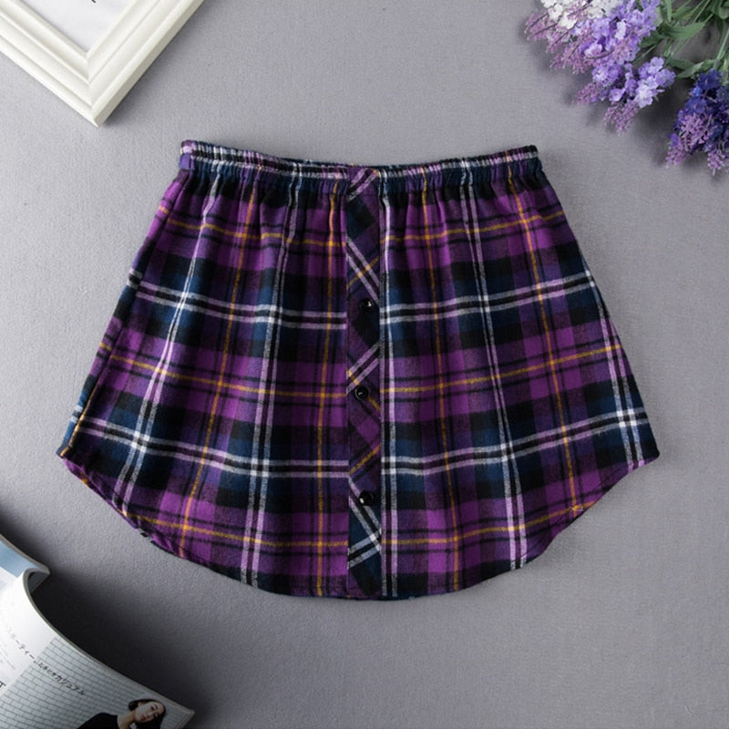 Women Shirt Extenders Adjustable Fake Skirts Girls Shirt Tail Blouse Hem Mini Skirt Woman Fake Underskirt Girls