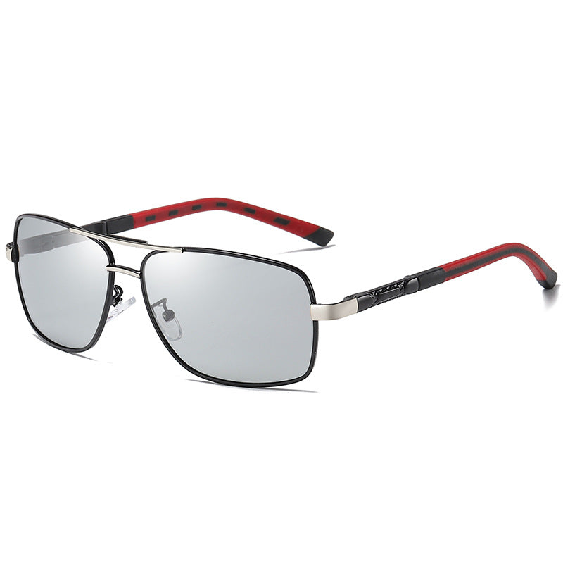 Men's Square Driving Color Changing Sunglasses