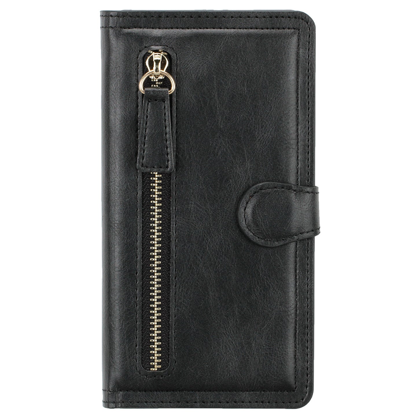 Zipper Buckle Leather Case Phone Case Sticker Wallet