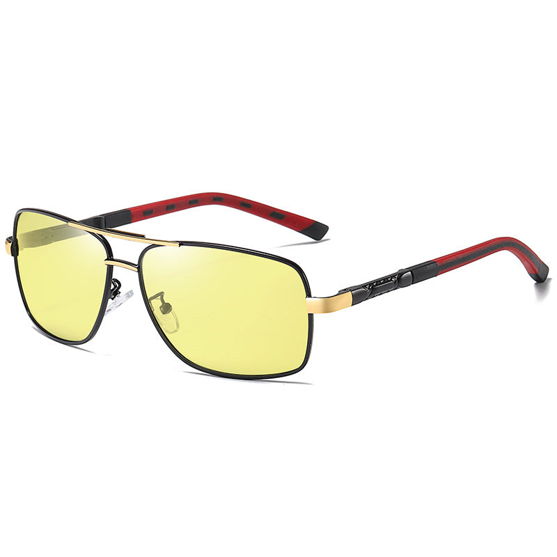 Men's Square Driving Color Changing Sunglasses